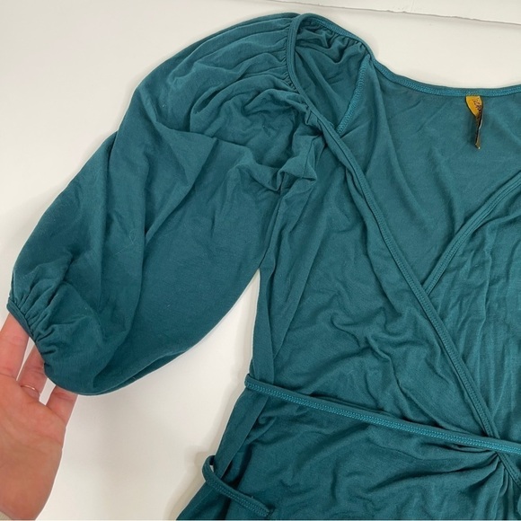 Rachel Pally Green Wrap Dress Puff Sleeve XS - Picture 4 of 10
